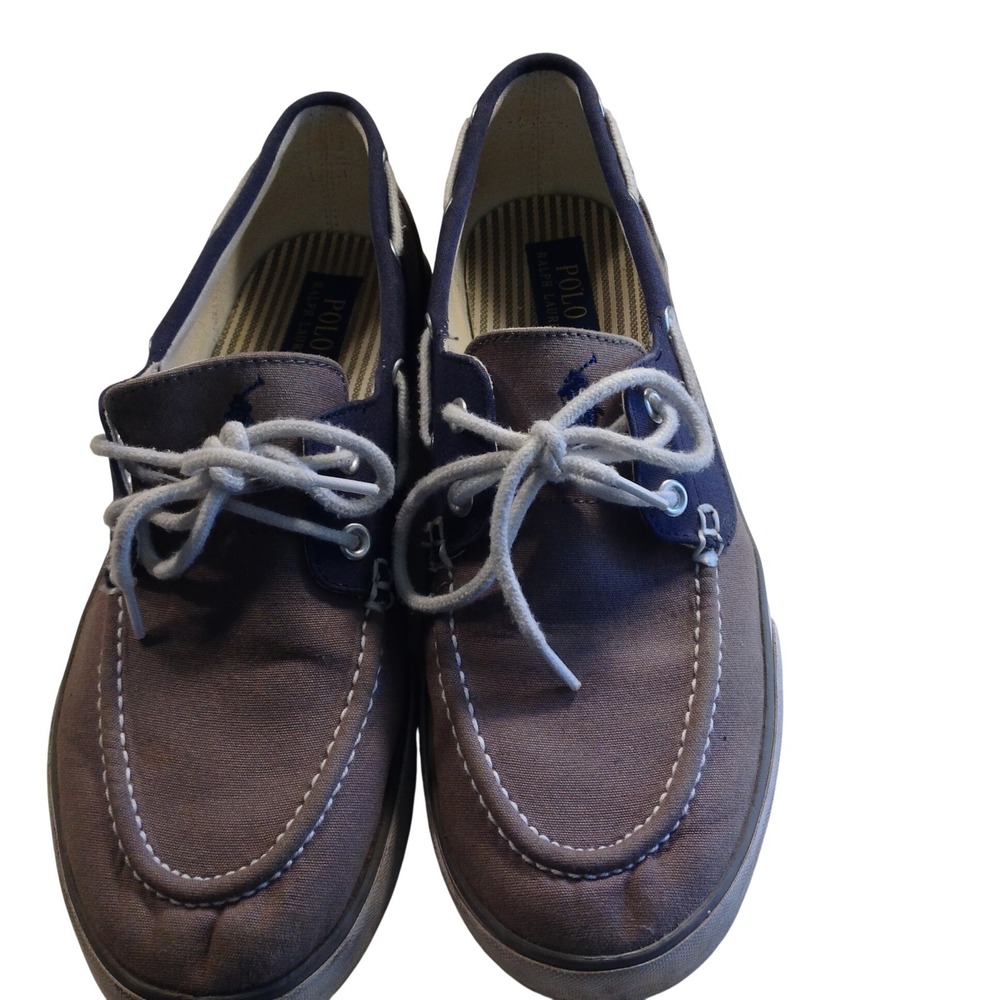Polo Ralph Lauren Lander Men's Size 9.5 Gray Blue Boat Shoe Asking price: $35